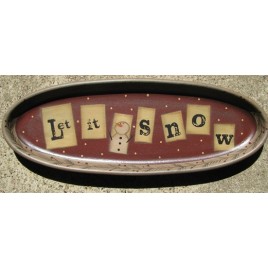 32108LS - Let It Snow wood plate 32108LS - Let It Snow wood plate