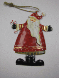 32143 - Santa  Metal Ornament 