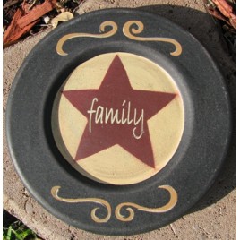 32156Y - Family Star wood plate 