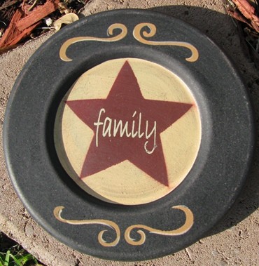 32156Y - Family Star wood plate 32156Y - Family Star wood plate
