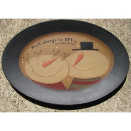 32174bff - We will always Best Flake Friends wood plate 