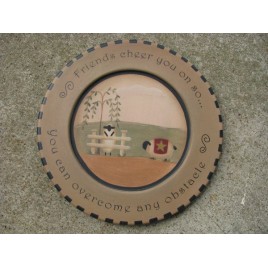 32230GF-A Friend Cheers You On so you can overcome any obstacle Wood Plate 32230GF-A Friend Cheers You On so you can overcome any obstacle Wood Plate