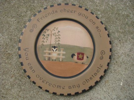 32230GF-A Friend Cheers You On so you can overcome any obstacle Wood Plate 32230GF-A Friend Cheers You On so you can overcome any obstacle Wood Plate