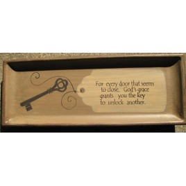 Primitive Wood Plate 32254 - Key & Tag Rectangle Tray