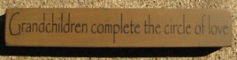 32314GG-Grandchildren Complete the circle of love wood block 