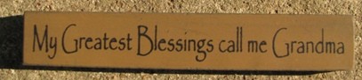 32314BG - My Greatest Blessings call me Grandma wood block