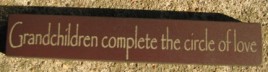 32314GM-Grandchildren Complete the circle of love wood block 