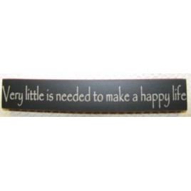 32321VB - Very Little is Needed to make a happy home mini wood block 32321VB - Very Little is Needed to make a happy home mini wood block