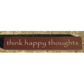 32321TM - Think Happy Thoughts mini wood block 
