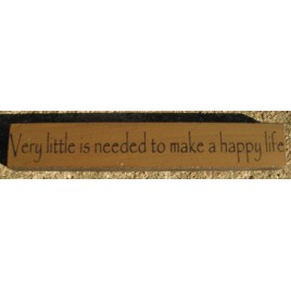 32321VG - Very Little is Needed to make a happy home mini wood block 32321VG - Very Little is Needed to make a happy home mini wood block