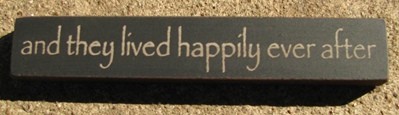 32324TB-And they Live Happily ever after MINI wood block 32324TB-And they Live Happily ever after MINI wood block