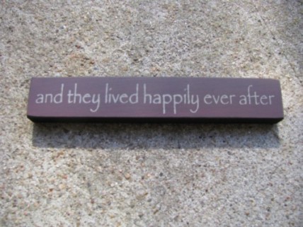 32324TM And they Live Happily ever after MINI wood block 32324TM And they Live Happily ever after MINI wood block