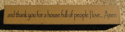 32325TG- and Thank you for a House full of people I love...Amen mini wood sign 32325TG- and Thank you for a House full of people I love...Amen mini wood sign
