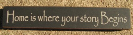  32326HB Home is where your story Begins Wood Block 