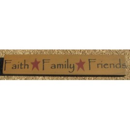 32328FG - Faith Family Friends wood block 