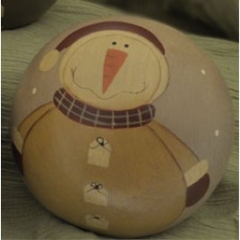 32330SG- Snowman Wood Ball Decorative 32330SG- Snowman Wood Ball Decorative