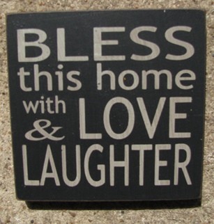 32348BB Bless This Home with Love and Laughter Wood Block 32348BB Bless This Home with Love and Laughter Wood Block