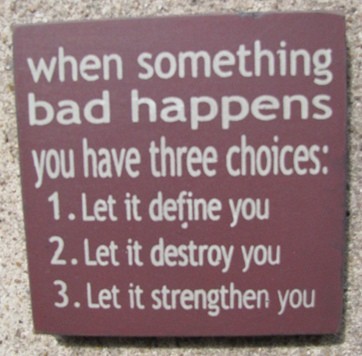 32349WM -When Something Bad Happens wood block 32349WM -When Something Bad Happens wood block