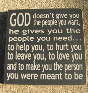 32352GB - God Doesn't Give You mini square wood sign 32352GB - God Doesn't Give You mini square wood sign