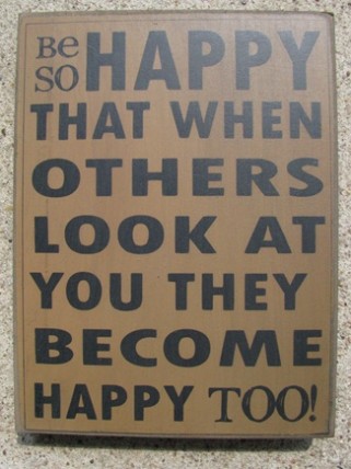 32416G - Be Happy wood box sign 32416G - Be Happy wood box sign