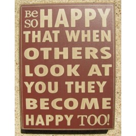 32416R - Be Happy Box Sign