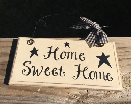 Primitive Wood mini Sign 32901H- Home Sweet Home 