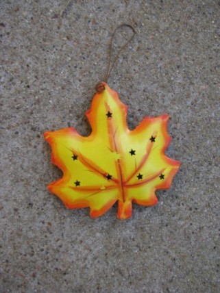 OR-331 Fall Leaf Metal Christmas Ornament OR-331 Fall Leaf Metal Christmas Ornament