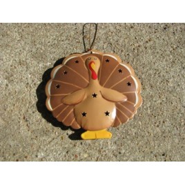  OR-332 Turkey Metal Ornament 