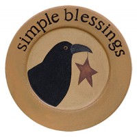 Primitive Wood Plate 33577 - Crow Plate - Simple Blessings Primitive Wood Plate 33577 - Crow Plate - Simple Blessings