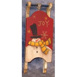 Primitive Wood Santa Sleigh 34043J -Joy Mini Wood Christmas Sleigh Ornament Primitive Wood Santa Sleigh 34043J -Joy Mini Wood Christmas Sleigh Ornament