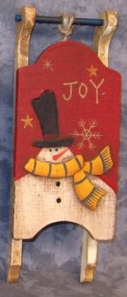 Primitive Wood Santa Sleigh 34043J -Joy Mini Wood Christmas Sleigh Ornament Primitive Wood Santa Sleigh 34043J -Joy Mini Wood Christmas Sleigh Ornament