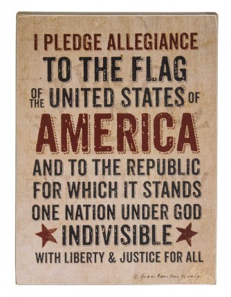34090 Pledge of Allegiance Box Sign 34090 Pledge of Allegiance Box Sign