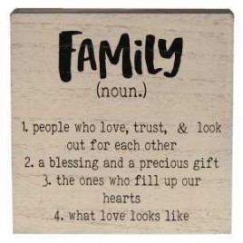 34470 Family Definition Box Sign 