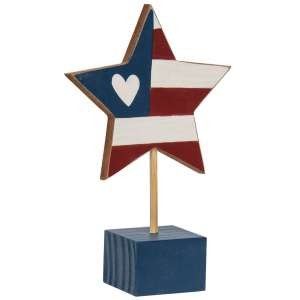 35823 Heart Flag Star On Base 35823 Heart Flag Star On Base