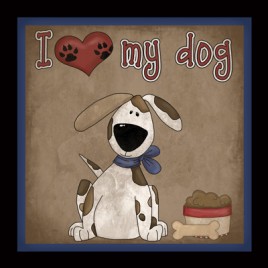 362D - I Love My Dog Plaque 362D - I Love My Dog Plaque