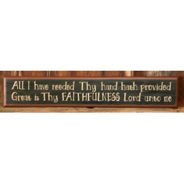 3W9106-Great is thy Faithfulness wood sign 3W9106-Great is thy Faithfulness wood sign