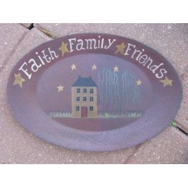 3W9652L Faith Family Friends Oval Plate 3W9652L Faith Family Friends Oval Plate