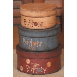 3B1190-Buttons, Buttons and more Buttons set of 3 nesting boxes 