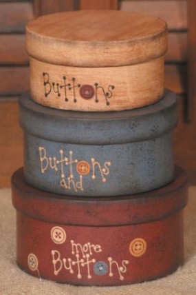 3B1190-Buttons, Buttons and more Buttons set of 3 nesting boxes 3B1190-Buttons, Buttons and more Buttons set of 3 nesting boxes
