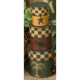 3B1226 - Folk Art set of 3Nesting Boxes 3B1226 - Folk Art set of 3Nesting Boxes
