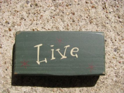 4003L - Live Mini wood block green 4003L - Live Mini wood block green