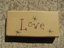 4007L - Love Mini wood block cream 