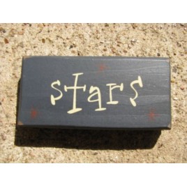 4008T - Stars Mini wood block Blue 4008T - Stars Mini wood block Blue