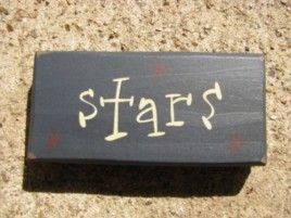 4008T - Stars Mini wood block Blue
