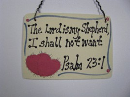Wood Scripture Sign 4010 The Lord is my Shepherd I shall not want Psalm 23:1