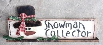 47026SCB - Snowman Collector Wood on Base 