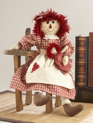 41568-Red Doll Raggedy Girl with doll 