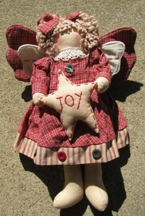 Primitive Decor 41890RJ - Red Plaid Angel Primitive Decor 41890RJ - Red Plaid Angel