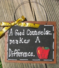 Teacher Gifts 43 A Good Counselor Makes a Difference wood slate