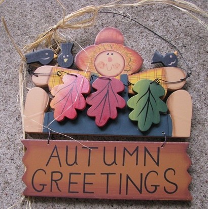 Autumn Greetings Wood Fall Sign Autumn Greetings Wood Fall Sign